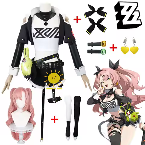 Game Nicole Demara Cosplay Zenless Zone Zero Cosplay Costume Nicole Demara Uniform Wig Shorts Hallow