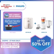 PHILIPS 3000 Series Air Fryer HD9100 (HD9100/20) - Rapid Air Technology Easy to Clean Pot + PHILIPS 3000 Series ProBlend System Blender (1L) with Mill + Additonal Jar (HR2041/50)
