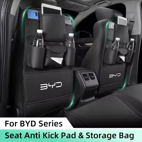 All in One Car Seat Back Storage Bag For BYD Atto3 Han Song plus Seagyll V2l Dolphin F3 E6 G3 I3 Ea1