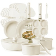 Trendy Carote Nonstick Cookware Sets, Granite Non Stick Pots And Pans Set With Removable Handle