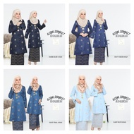 [BLUE GOLD EDITION] KURUNG PAHANG PESAK SONGKET COTTON TENUN CORAK BUNGA TABUR
