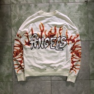 Crewneck Graffiti Flames - Palm Angels second like new murah