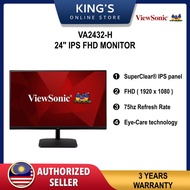 VIEWSONIC 24" VA2432-H 75HZ 1080p IPS Monitor with Frameless Design
