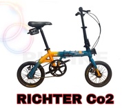 (New2024) จักรยานพับ RICHTER รุ่นCO2 ล้อ 14" เฟรมอลู ดิสเบรคหน้า-หลัง