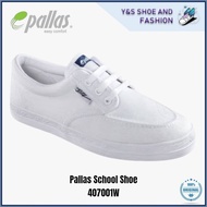 PALLAS JAZZ WHITE CANVAS CLASSIC SCHOOL SHOES | Kasut Sekolah Putih Pallas Jazz Original 407-001