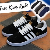 HITAM Adidas Gazelle Men's Sneakers Shoes Full Black Adidas Original Premium Casual Sneakers | Men's Shoes | Women's Shoes