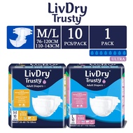 [1 Pack] (Official Store) LivDry Trusty Slip Tape Ultra Adult Diapers / TENA 3-In-1 Wash Cream 250ml