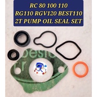 1SET SUZUKI RC80 RC100 RC110 RC 80 100 110 BEST RG SPORT RGS RG110 RGV RGV120 2T PUMP PUM OIL SEAL KIT COMP SET APPLE