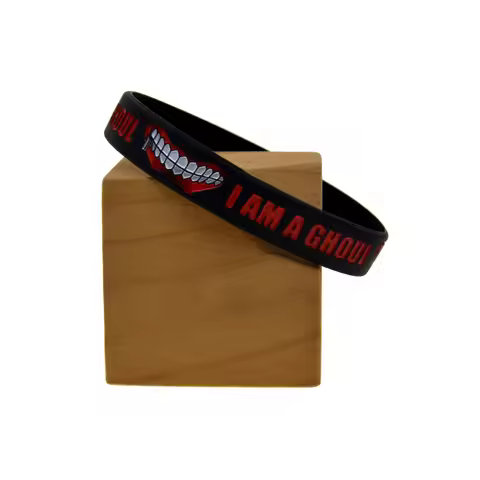 1 PC Tokyo Anime I Am A Ghoul Silicone Bangle Anime Merch Fashion Accessory Wristband