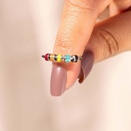 Your Anxiety is Liing Enamel Fingertip Ring European American Temperament Decompression Anxiety Ring