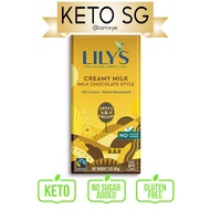 Lily's Keto Creamy Milk Chocolate Bar with Stevia Sweetened Gluten Free Keto Diet Snacks
