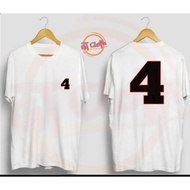 NUMBER 4 CHEST AND BACK T-SHIRT Premium Distro T-Shirt for Men and Women Combed 30s