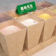 Commercial Grain Storage Cabinet, Supermarket Rice Display Rack, Bulk Dry Food & Rice Storage Contai