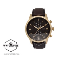 Fossil Men's Townsman Chronograph Brown Leather Strap Watch FS5774