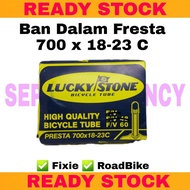 Bicycle Inner Tube 700 x 18/23 C Lucky Stone FV Presta 6cm 60mm Fixie