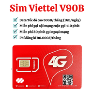 Sim mạng Viettel Gói SD70  SD120  V90B  V120B  V150B V200B Dung Lượng Data Dùng Xem video nghe gọi t