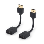 VCE 2-Pack HDMI Male to Female Swivel Adapter HDMI Extension Gold Plated Converter for Google Chrome
