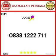 Nomor Cantik AXIS 11digit triple 222 0838 1222 711 RG012 1380