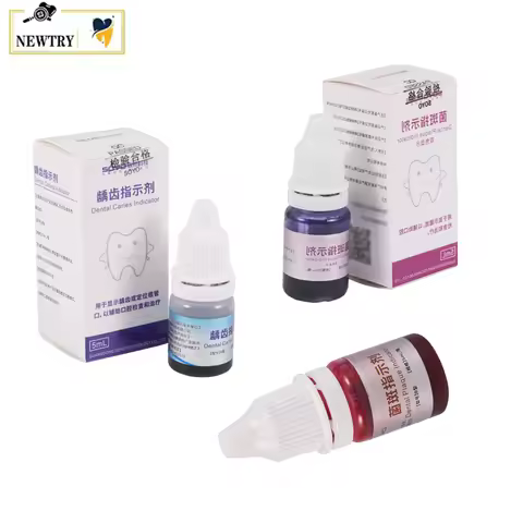 3Pcs Dental Plaque Indicator 5ml Regular Double Food Colorant Stain Dental Caries Disclosing Solutio