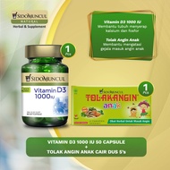 Paket Sido Muncul Natural Vitamin D3 1000IU + Tolak Angin Cair Anak 5s