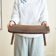 [Taiwan Shipment] Japanese Style Solid Wood Stool Zen Small Bench Footrest Tatami Kneeling Low Arc