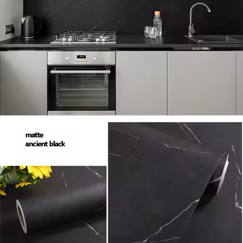 Matte Thickened Castle Grey Marble Grey Rock Plate Waterproof Stickers Self-adhesive Wallpaper Kitch
