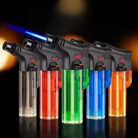 High Jet Flame Butane Gas Lighter Torch Refillable Adjustable Butane Jet Igniter Powerful Turbo Ciga