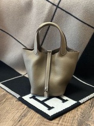 Hermes Picotin 18 Etoupe 大象灰 銀扣 TC W