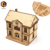 [prettyia] 1/72 European Building Model Kit Multipurpose Handmade Architecture Model