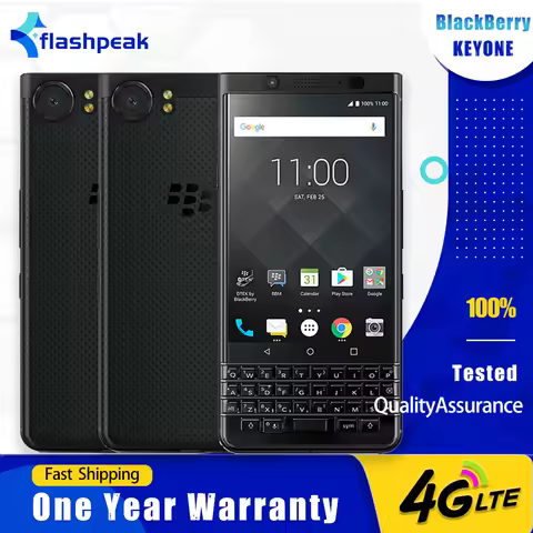 Original BlackBerry KeyOne 4G Mobile Phone 3GB+32GB 4GB+64GB 12MP+8MP IPS LCD 4.5'' Snapdragon 625 O