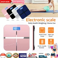 USB Digital Body Weighing Scale Weight Scale LCD Display Bathroom Tempered Glass Weigh 数字体重秤