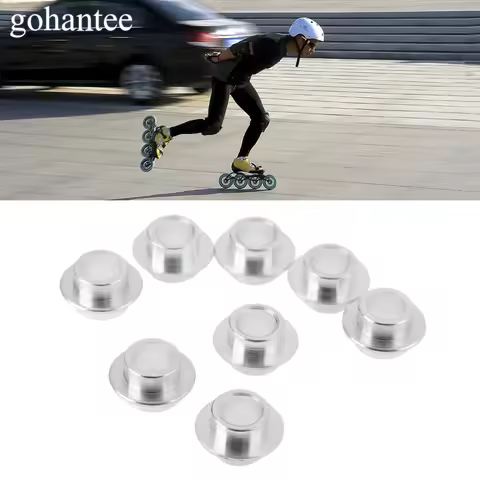 gohantee Skate Wheel Accessories 8PCS Aluminium 8mm Skate Bearing Bushing Spacers for Standard Skati