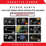 Atm Skin CARD Sticker Sticker - FAKE PRIORITAS (AMERICAN EXPRESS, BCA, MANDIRI, BRI, BLACK CARD) Edi
