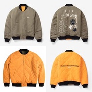 Stussy x NK 聯名款Logo刺繡雙面穿棒球棉服夾克外套男女同款 男女同款