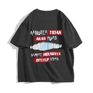 WRLDSTUDIOS_T-Shirt OVER IT Black Cotton Combed 24s 220gsm T-Shirt
