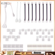 【SGKN】5 Pin LED Strip Connector Kit White Plastic LED Strip Connector Fit for 12Mm RGBW LED Strip Co