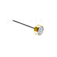 ELAIRA 18k Gold Bezel Lab Grown Diamond 2mm