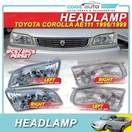 Toyota Corolla AE111 1996 - 1999 Car Front Headlamp Head Lamp Light Chrome (No Bulb) Accessories
