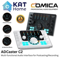 COMICA ADCASTER C2 MULTI-FUNCTIONAL AUDIO INTERFACE WITH I/O INTERFACES, 8 SOUND PADS FOR PODCASTING