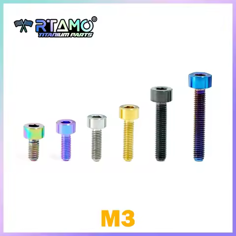 RTAMO Titanium Bolt M3X6/8/10/12/15/18/20 Ti Fastener for motorcycle conversion