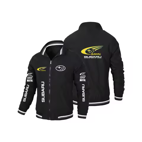 SUBARU motorcycle windproof riding suit, motorcycle retro workwear printed jacket, men's spring and 