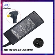 Acer 19V 4.74A 5.5*1.7 /1.5 90W 5570 5580 5920 5741 5742 4920 4935 4937 4530 5738 A515-51 A514-32 Laptop Charger Adapter