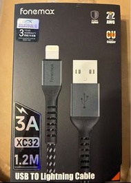 fonemax快速充電線USB to Lighting