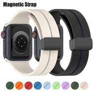 Magnetic Strap For Apple watch ultra band 49mm 45 mm Silicone Bracelet iWatch Series 7 8 se 6 5 3 44