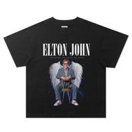 ( BIG SIZE ) ELTON JOHN MUSIC POP T-SHIRT - GREATES ALBUM VINTAGE / UNISEX / OVERSIZE 24S / / JOHN P