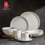 🔥Set Stoneware Porcelage Foggy London Berkualiti - Finish Glaze Unik, Reka Bentuk British untuk Meja
