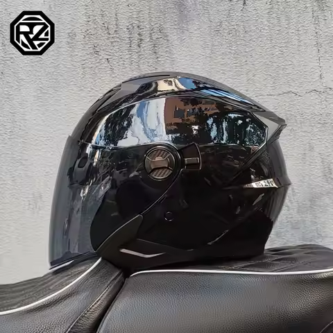 ORZ Motorcycle half Helmets Dual Lens Scooter Moto Helmet Casco village Riding capacete de moto moto