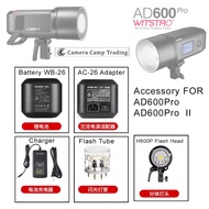 Godox WB-26 AD600PRO OR AD600Pro II accessory /Battery / Flash tube / Charger / Flash head / AC-26 A