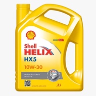550039954 Shell Helix HX5 10w30 Semi Synthetic Engine Oil (3liter) For Toyota , Honda , Kia , Proton , Perodua , Hyundai