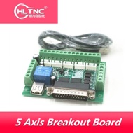 1pcs MACH3 Engraving Machine 5 Axis CNC Breakout Board With Optical Coupler For Stepper Motor Drive 